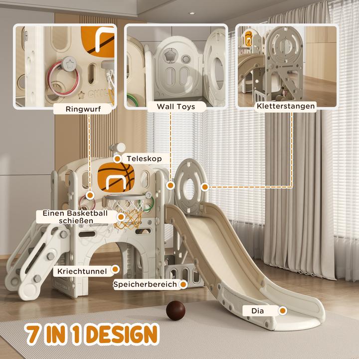 Actual product image Aiyaplay Kinderrutsche Kunststoff Cremeweiss