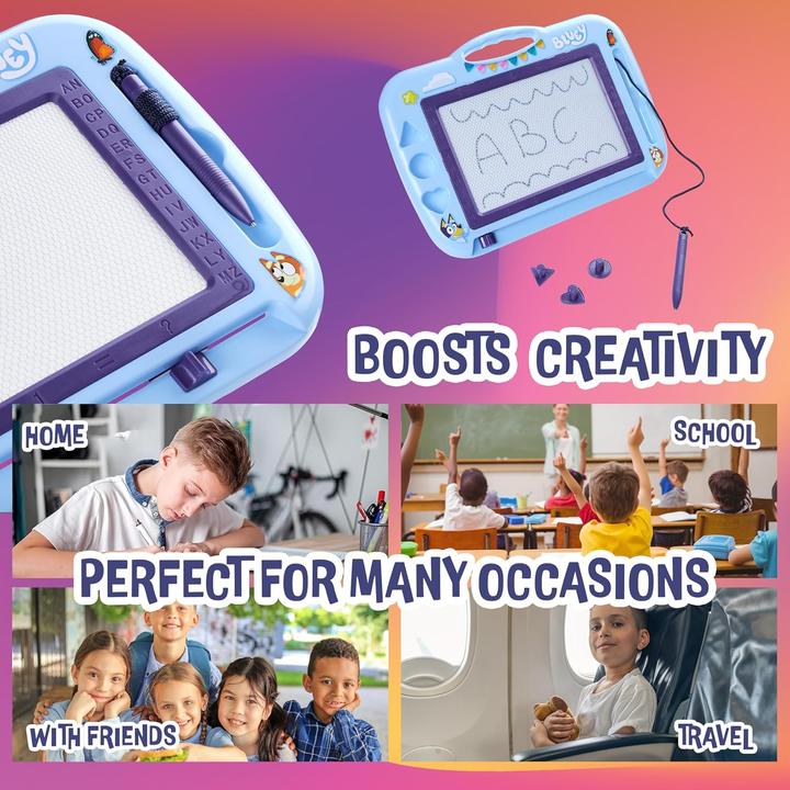 Actual product image Bluey Magnetic board with stamps and pen