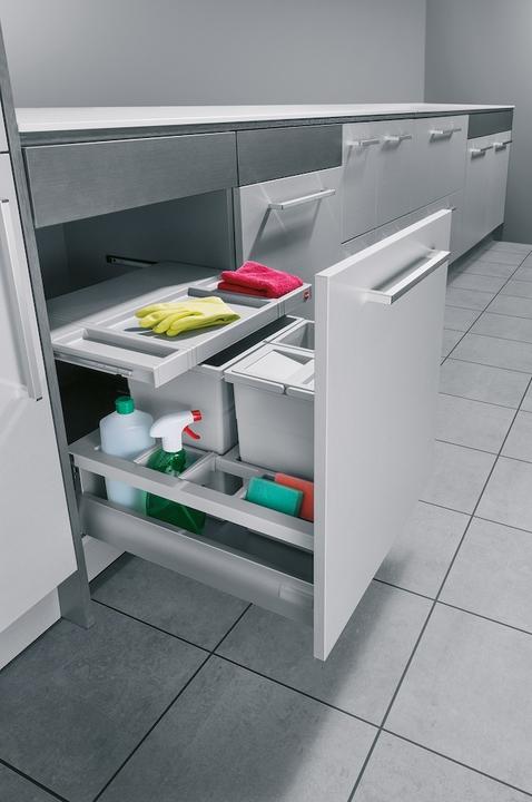 Produktbild Hailo Abfallsammler 3620511 Einsatz Separato K Mülleimer Einsatz für 50cm Schrankauszug 3fach Trennu (34 l)