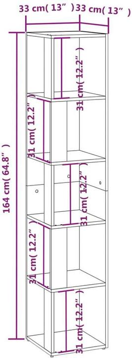 Actual product image VidaXL Tove (33 x 33 x 164.5 cm)