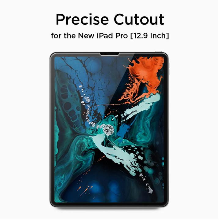 Actual product image Spigen Glass display protection film, 9H glass film (1 Piece, iPad Pro 12.9 2018 (3. Gen))