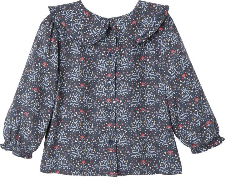 Vertbaudet Mädchen Baby Bluse mit Bubikragen