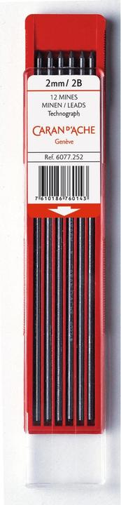 Produktbild Caran d'Ache Technograph-Minen (Ersatzmine, Grau, 2 mm)