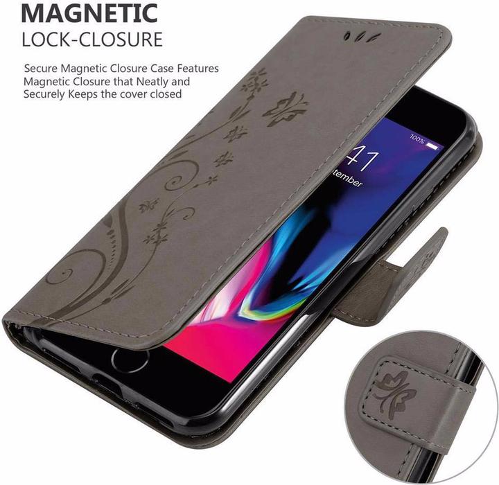 Actual product image Cadorabo Flower Book Cover (Apple iPhone 7, Apple iPhone SE (2nd Gen))