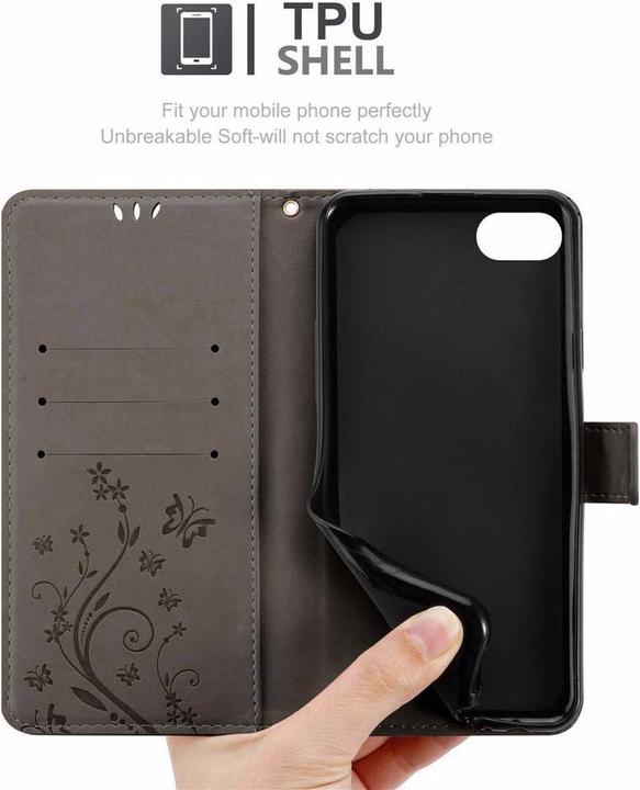 Actual product image Cadorabo Flower Book Cover (Apple iPhone 7, Apple iPhone SE (2nd Gen))