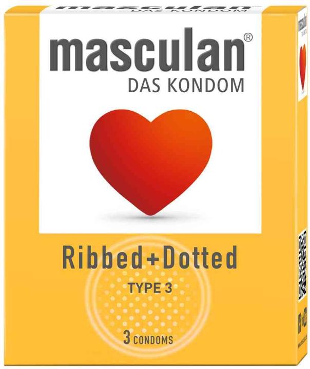 Actual product image Masculan Ribbed & Dotted" condoms (10 pcs.)