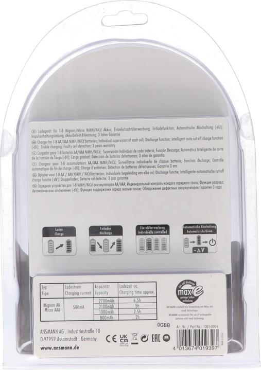 Image du produit Panasonic Eneloop 8 piles AA Mignon et chargeur Ansmann Powerline 8 (8 pcs)