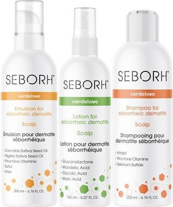 Actual product image Seborh Seborrheic Dermatitis Kit Shampoo 200ml + Emulsion 200ml + Scalp Lotion 150ml (Hair care set)