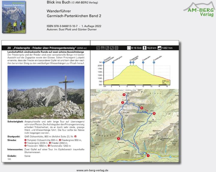 Produktbild Wanderführer Garmisch-Partenkirchen Band 2 (Deutsch, Susi Plott, Günter Durner, 2021)