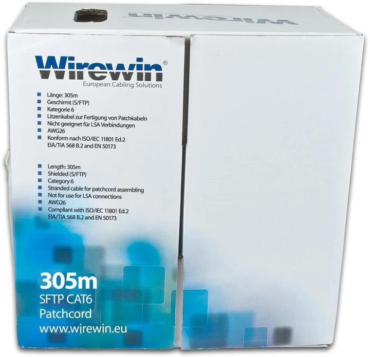 Immagine prodotto Wirewin Cavo patch (S/FTP, CAT6, 305 m)