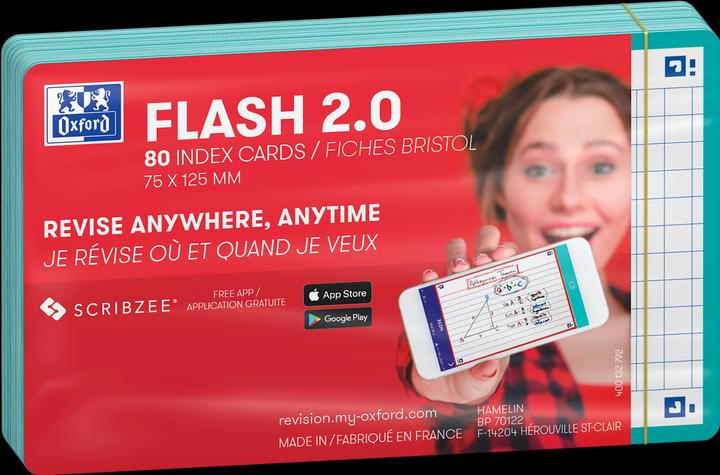 Produktbild Oxford FLASH 2.0 Karteikarten (75 x 125 mm, 80 x)