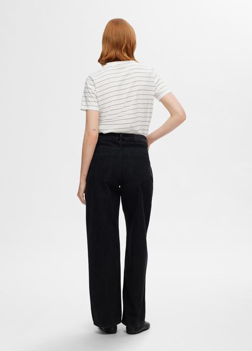 Produktbild Selected Femme Gestreiftes Baumwoll T-Shirt (M)