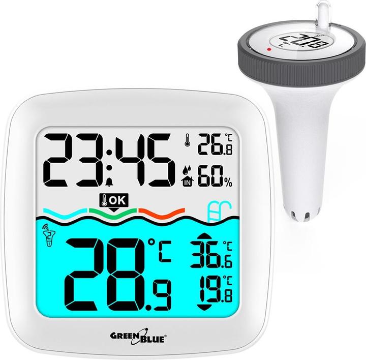 Image du produit Greenblue Thermomètre de piscine avec station météo GB216