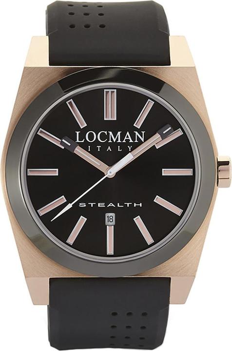 Actual product image Locman Italy Men's Watch Stealth Titanium/Stainless Steel/ Black,Rose Ref. 0201 (Analogue wristwatch, 42 mm)