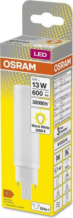 Immagine prodotto Osram Dulux D/E (G24q-1, 6 W, 600 lm, 10 x, F)