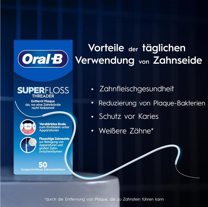 Produktbild Oral-B Threader Zahnseide 50 Fäden Zahnseide