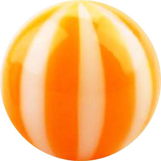 Star Piercing Kugel mit Twistet orange (ohne Messing, Acryl)