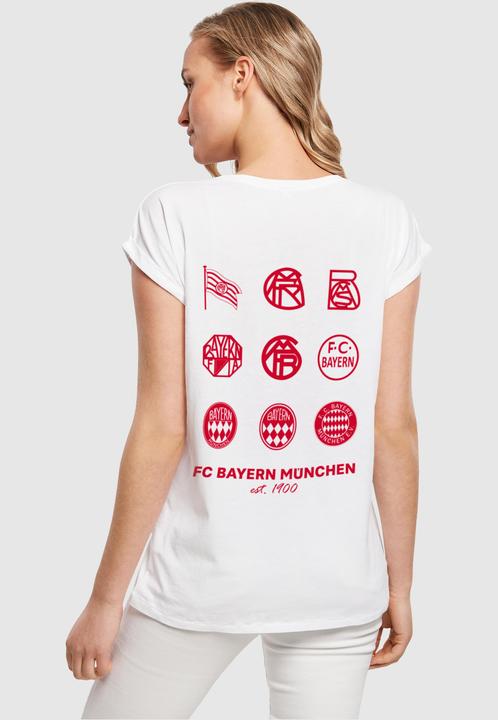 Produktbild FC Bayern München Ladies Logo Red History Extended Shoulder Tee - 116453 (3XL)