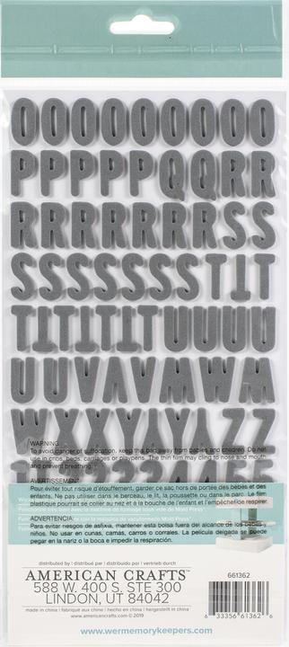 Actual product image We R Memory Keepers 3D sticker alphabet large, Mold Press