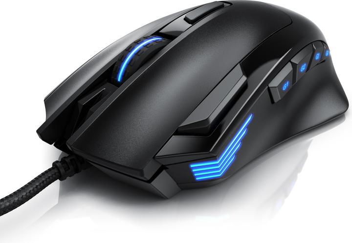 Image du produit CSL Souris de jeu filaire, 125 dpi, souris de jeu optique, changement de couleur, 9 boutons, 600 à (Filaire)