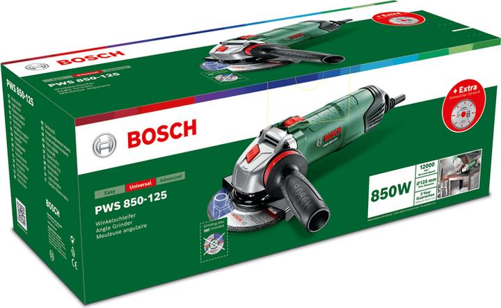 Productafbeelding Bosch Home & Garden Ø 125mm haakse slijper PWS 850-125 (125 mm)