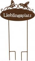 Produktbild IKO Gartenstecker "Lieblingsplatz" rost h=43cm b=23cm