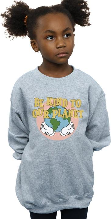 Actual product image Disney Girls Mickey Mouse Be Kind To Our Planet Sweatshirt (140, 146)
