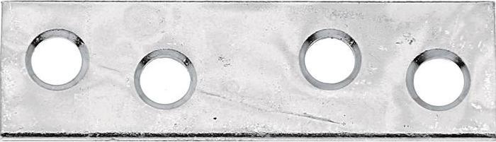 Produktbild GAH Flachverbinder Länge 50 mm Breite 14 mm Stärke 1,75 mm Stahl sendzimirverzinkt Anzahl Löcher 4 (Flachverbinder, 100 Stk.)