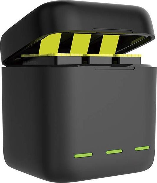 Actual product image Telesin Three-channel box charger + 3 batteries (Hero 10, Hero 9)