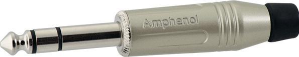 Actual product image Amphenol Jack plug 6.35 mm, plug, stereo, straight, 6.35 mm