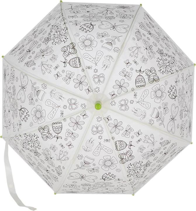 Produktbild Esschert Design Regenschirm Blumen Grün/Weiss