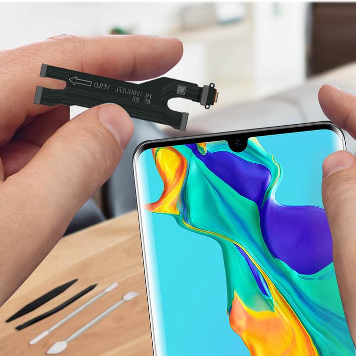 Actual product image Clappio USB-C charging port + flex cable spare part Huawei P30 Pro (Huawei P30 Pro)