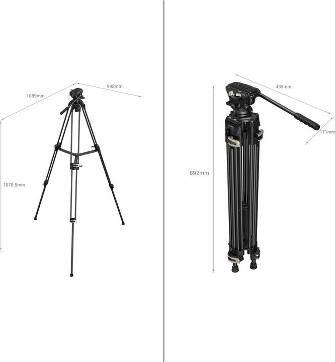 Actual product image SmallRig AD-01 high-performance fluid head stand (Metal)