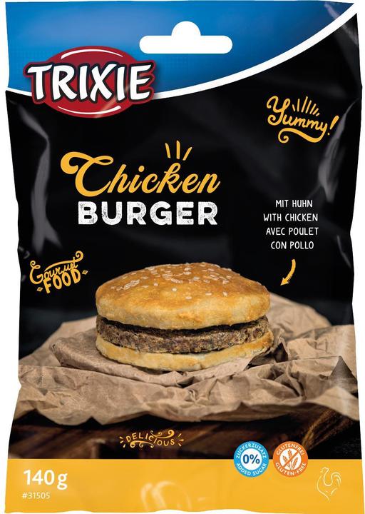 Produktbild Trixie Leckerli Chicken Burger 140 g (Junior, Senior, Adult, 1 Stk., 140 g)