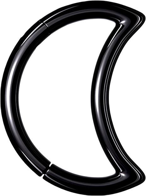 Actual product image Star Piercing Micro segment ring foldable black moon (without brass, Surgical steel 316L)