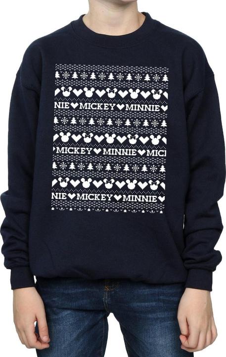 Immagine prodotto Disney Mickey And Minnie Christmas Fair Isle Felpa Ragazzi (140, 146)