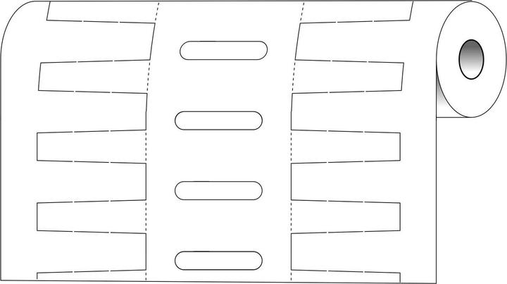 Actual product image Brady BPT-105U-7596-5, Durasleeve inserts, polyethylene, white, matt, 15.00 x 4.10 mm, not adhesive