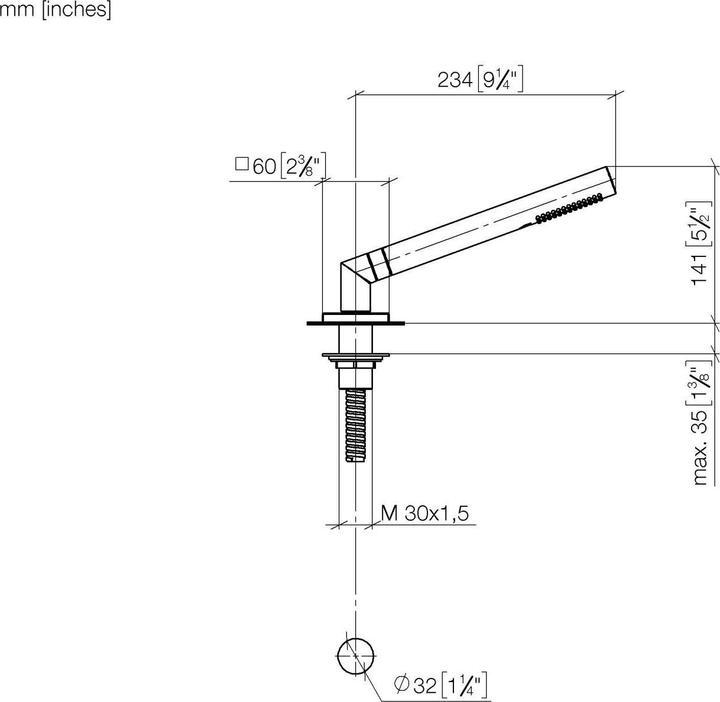 Actual product image Dornbracht shower set for bath tub rim or tile rim installation, 27702980