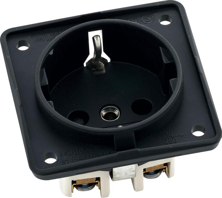 Berker 9419505 Integro earthed socket outlet with increased contact protection, matt black
