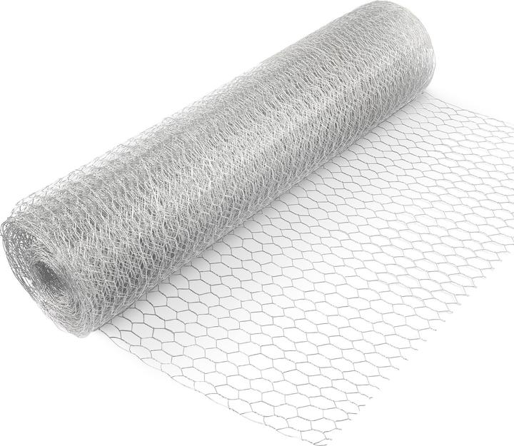 Wiltec Volierendraht 5x1m Hasendraht 25mm Maschenweite Sechseckgeflecht Zaun (5 m)
