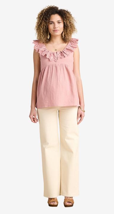 Immagine prodotto Envie de Fraise Musselinbluse mit Lochstickereien für Schwangerschaft und Stillzeit (38)