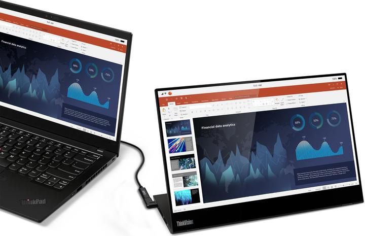 Produktbild Lenovo ThinkVision M14t (1920 x 1080 Pixel, 14")