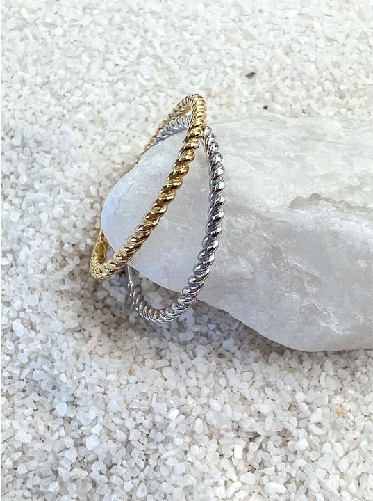 Immagine prodotto Natsumi Schmuck Anello in oro bianco 18K/750 finemente ritorto (52, Oro 750/18 K)