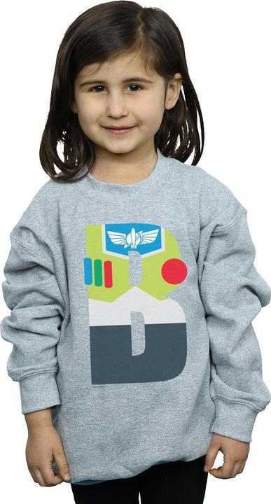 Actual product image Disney Girls Alphabet B Is For Buzz Lightyear Sweatshirt (116)