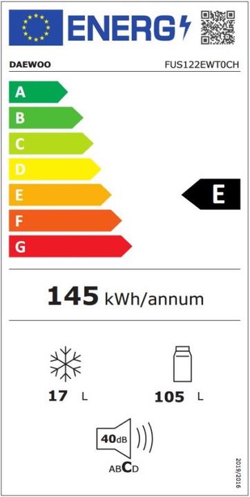Energie-Label Daewoo FUS122EWT0DE (121 l)