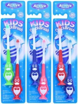 Beauty Formulas Active Oral Care - Kids Quick Brush 3-6 Years Toothbrushes For Children Penguin 2 Pcs. (2 x)