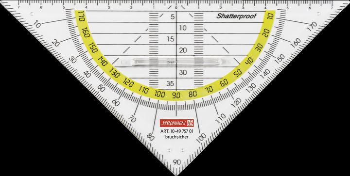Produktbild Geodreieck 16 cm mit Griff 16,0 cm (160 mm)
