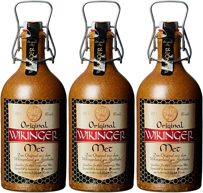 Wikinger Met HONIG - MET Original Met STEINGUTFLASCHE Kiste / (6 x 50 cl)