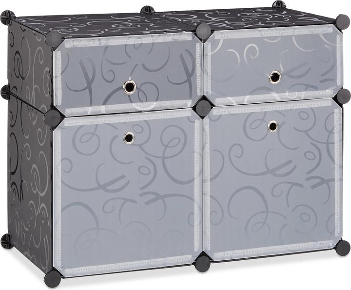 Actual product image Relaxdays 4 Compartments Shelving System (74.5 x 37 x 56 cm)