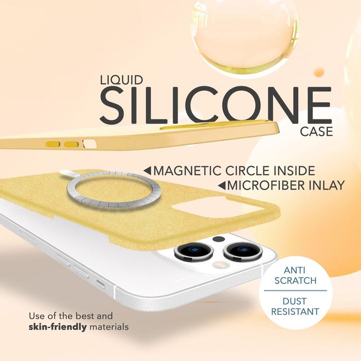 Actual product image Nalia Liquid silicone case with MagSafe function & 2x display protection glass (Apple iPhone 14)